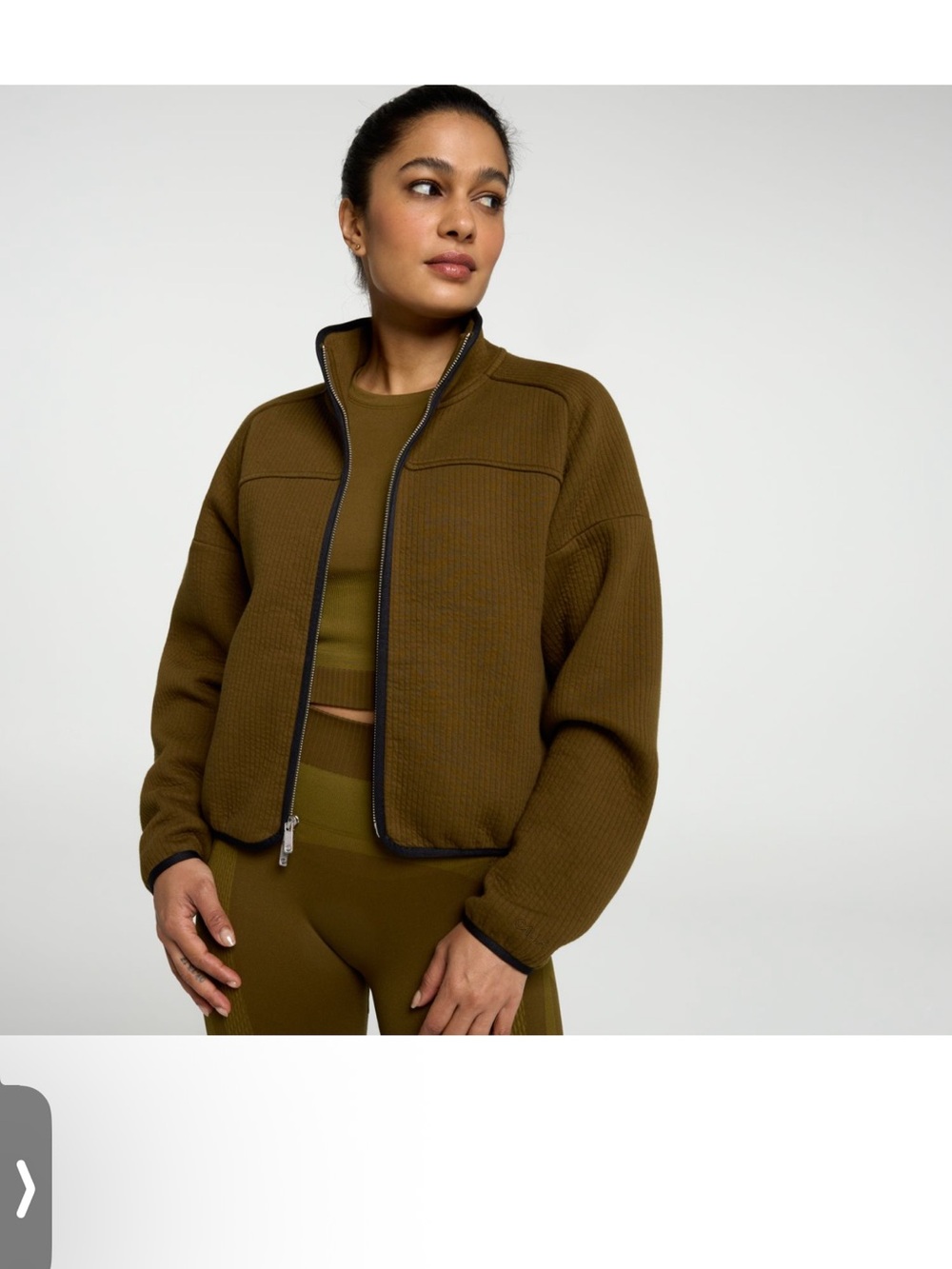 NWT Calia Elevate Structured Olive Green Zip-Front Utility Jacket Sz XL $98